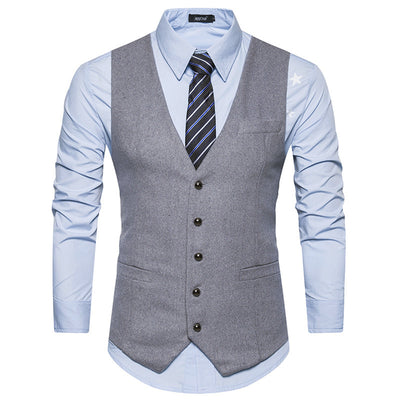 Chaleco de Traje Slim Fit Profesional Británico para Hombre - Image 4