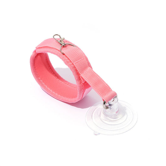 Light gray pet collar with a clear suction cup, designed to secure cats or puppies during bathing or grooming. - Image 8