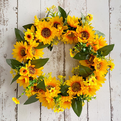 Adorno de Pared Girasol Primavera con Ratán y Madera Rústica - Image 4
