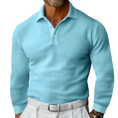 Camisa Casual de Vacaciones con Solapa y Manga Larga