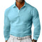 Camisa Casual de Vacaciones con Solapa y Manga Larga