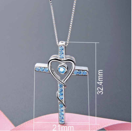 Collar Colgante Cruz Plata 925 con Circonitas para Mujer - Image 5