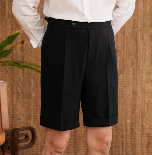 Shorts de Lino Mezclado Cintura Alta - Image 8
