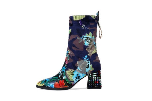 Botas Cortas Étnicas Bordadas - Image 31