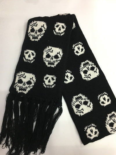 Bufanda Tejida Jacquard Gruesa Calavera - Abrigo Casual - Image 4