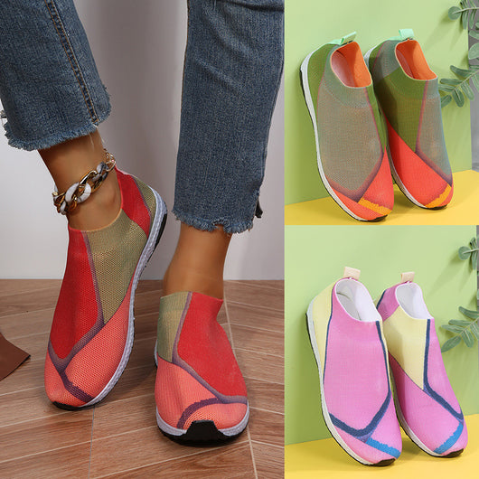 Tenis Casuales para Mujer con Tejido Volador y Bloques de Color - Image 9