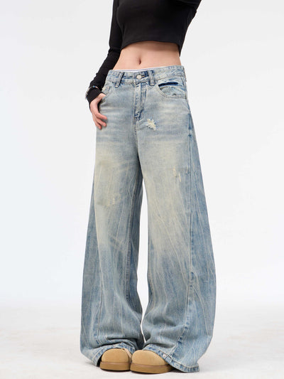 Pantalones Jeans Baggy Rotos Estilo Retro Lavado Vintage - Image 5