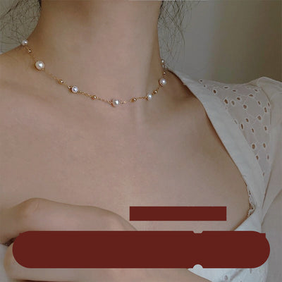 Collar de Perla en Oro 14K - Cadena Delicada para Escote - Image 9