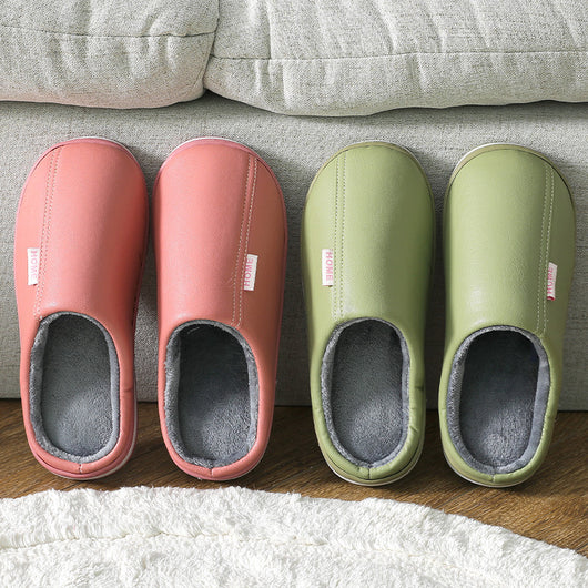 Pantuflas de Cuero PU para Pareja - Cómodas y Elegantes para Casa - Image 12
