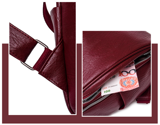 Mochila de Mujer de Gran Capacidad en PU - Elegante y Funcional - Image 11