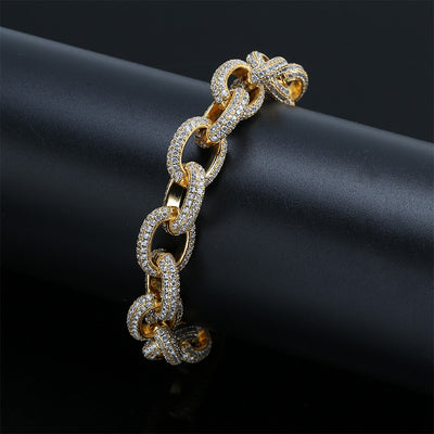 Pulsera para Hombre con Botón Ovalado Retorcido Grande - Image 5