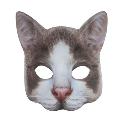 Máscara de Gato Blanco con Impresión Digital de Animales para Mascarada - Image 8