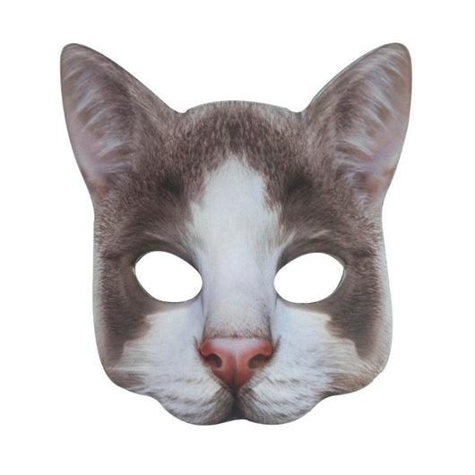 Máscara de Gato Blanco con Impresión Digital de Animales para Mascarada - Image 8