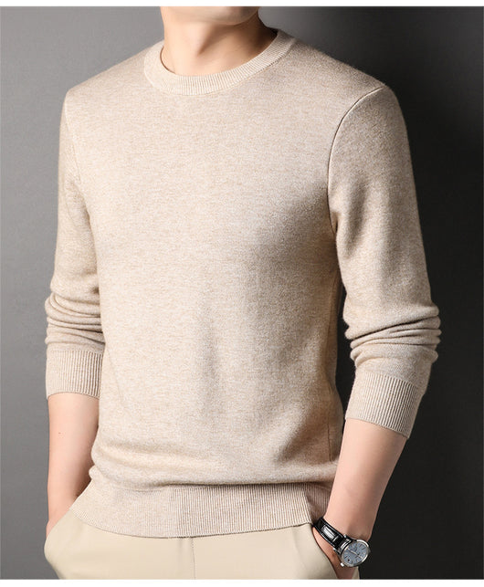 Suéter Tejido Slim Fit para Hombre - Diseño Ejecutivo Cuello Redondo Otoño - Image 21