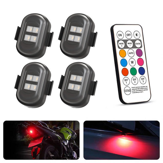Luz de Advertencia LED para Motocicleta con Control Remoto Inalámbrico - Image 2