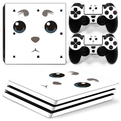 PS4 Pro console and controller skin set with red and beige propaganda art featuring Mao Zedong.