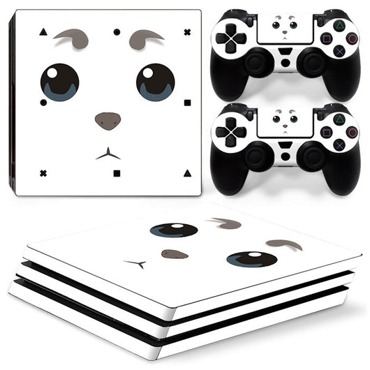 PS4 Pro console and controller skin set with red and beige propaganda art featuring Mao Zedong.
