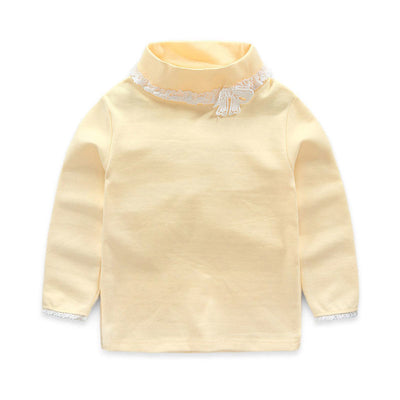 Blusa Infantil Estilo Coreano con Lazo y Encaje - Image 5