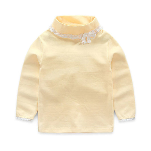Blusa Infantil Estilo Coreano con Lazo y Encaje - Image 5
