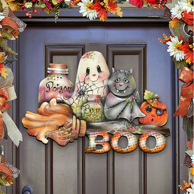 Decoración de Calabaza de Madera para Halloween y Navidad - Image 10