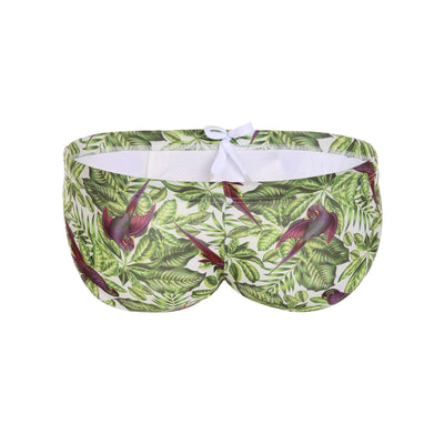 Bañador Estampado Tropical con Diseño de Hojas de Coco y Arce - Pantalón de Playa Multicolor Trendy - Image 48