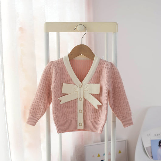 Cardigan Infantil con Moño - Suéter Elegante para Otoño e Invierno - Image 11