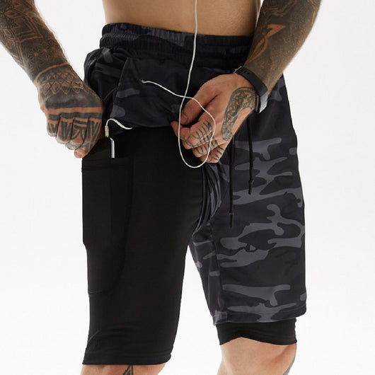 Shorts Deportivos Hombre Doble Capa - Comodidad y Estilo - Image 2