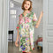 Camisón de Seda Estampado Estilo Camisa para Mujer