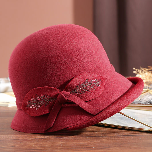 Sombrero de Fieltro de Lana Pura para Mujer - Image 10