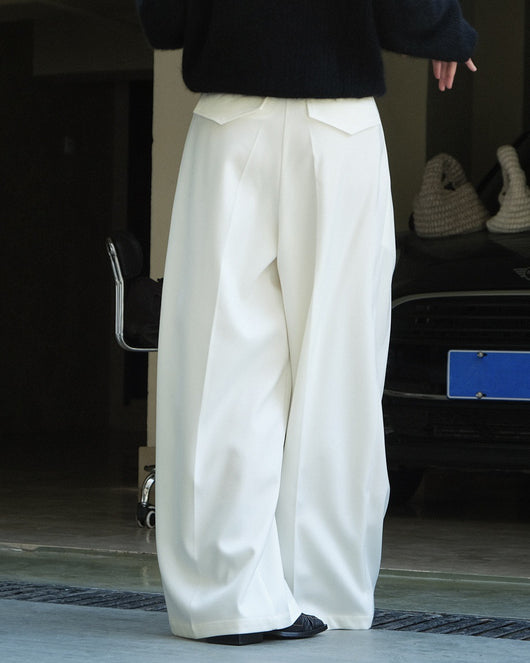 Pantalón de Traje Mujer con Pliegues 3D y Corte Holgado Elegante - Image 33