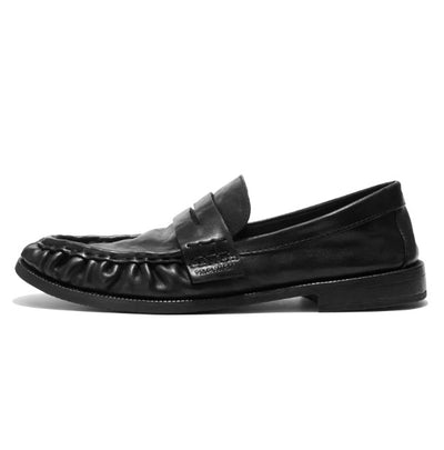 Mocasines de Cuero Lavado Arrugado Mapi Neri Soft - Image 12