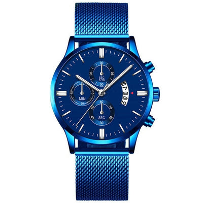 Reloj de Lujo para Hombre con Malla Metálica y Movimiento de Cuarzo - Image 15