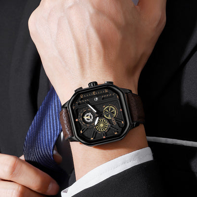 Reloj de Cuarzo Impermeable para Hombre con Esfera Luminosa - Image 2