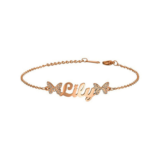 Pulsera de Acero Inoxidable con Letras Personalizadas para Mujer - Image 4