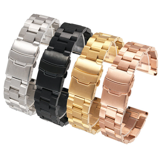 Reloj para Hombre con Correa de Acero Inoxidable Tipo Escalera