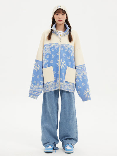 Cardigan Tejido Suelto Flor de Cashew - Suéter Casual Versátil - Image 9