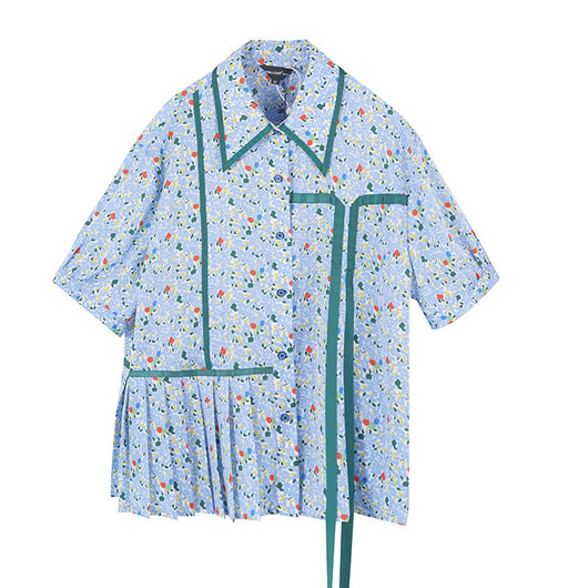 Cardigan Estampado Manga Corta Dulce y Moderno para Mujer
