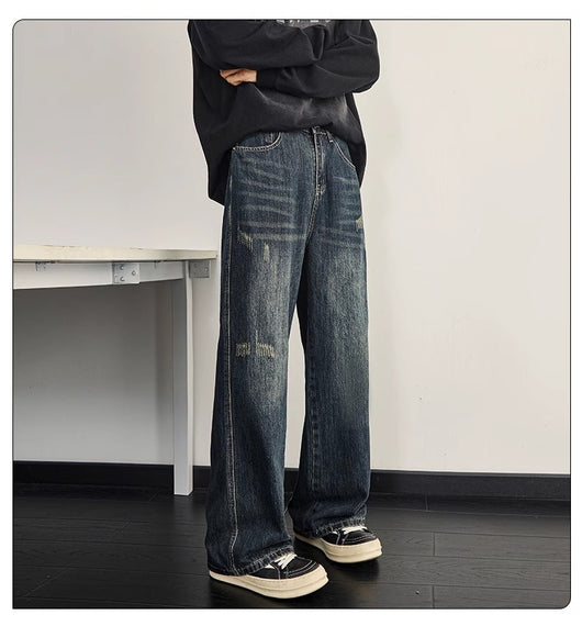Jeans Rectos Holgados para Hombre - Estilo Moderno y Versátil - Image 10