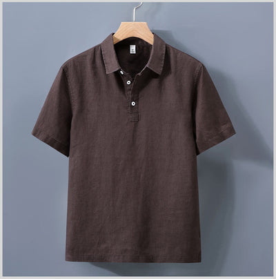 Camisa de Lino Puro para Hombre con Cuello Italiano - Image 17