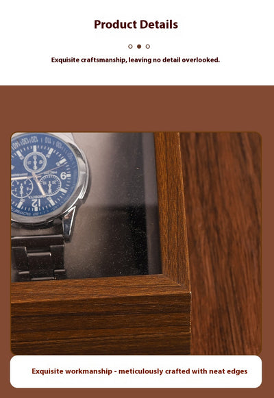 Caja Organizadora de Relojes en Nogal Negro con Almohada Suave - Image 11