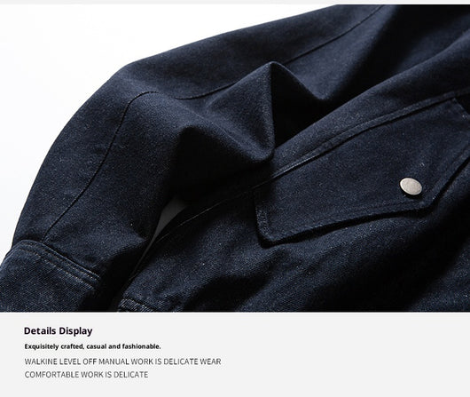 Chaqueta Denim Vintage con Capucha y Cierre para Hombre y Mujer - Estilo Casual Deslavado - Image 11