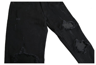 Jeans Slim Fit Elásticos con Parches de Costura PU - Image 17
