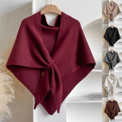 Chal Triangular Tejido Grueso Coreano para Invierno - Abrigo Suave y Cálido
