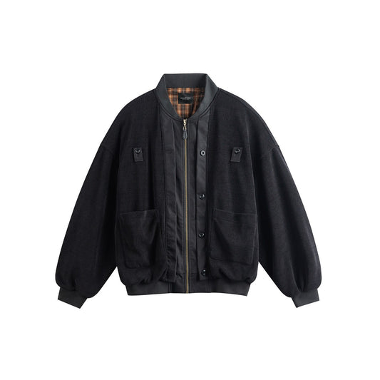 Chaqueta Suelta Retro Estilo Dos Piezas con Bolsillos Amplios - Image 2