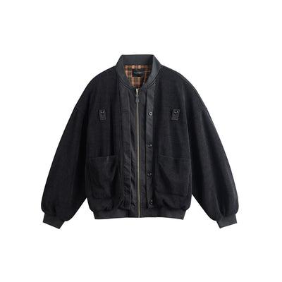 Chaqueta Suelta Retro Estilo Dos Piezas con Bolsillos Amplios - Image 2