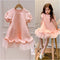 Vestido Princesa de Malla Manga Corta