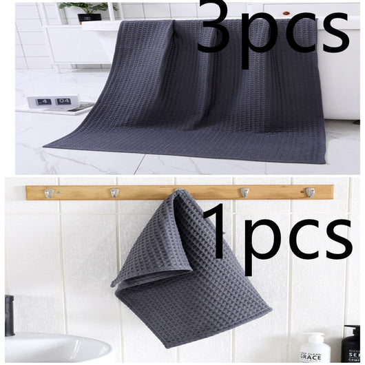 Toalla de Baño de Algodón Puro Textura Waffle - Súper Absorbente y Secado Rápido - Image 31