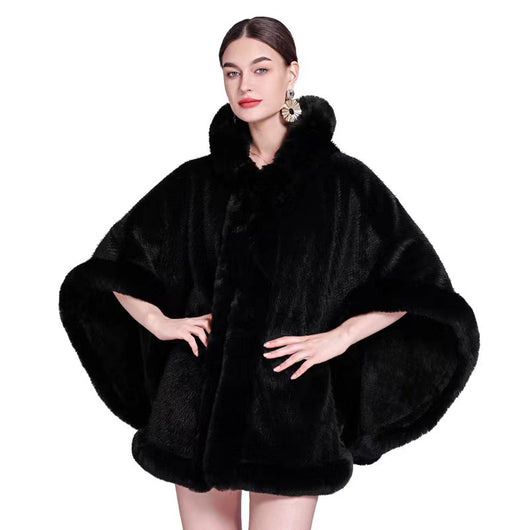 Capa Elegante con Cuello de Pelaje Sintético y Forro Polar Acolchado - Image 8
