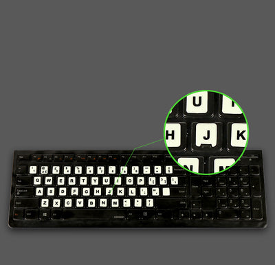 Pegatinas de Teclado Luminosas Multiidioma - Árabe, Tailandés, Hebreo, Francés, Italiano, Alemán - Image 16