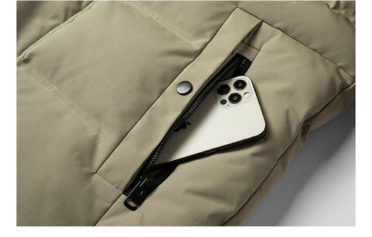 Abrigo Acolchado de Algodón para Hombre con Capucha Desmontable Forrada en Polar - Image 19